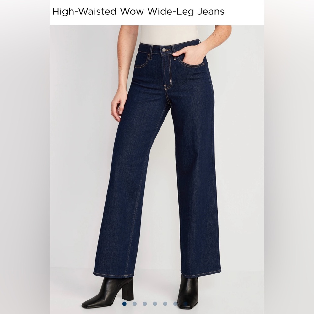 Old Navy high-rise WOW Wide Leg jeans sz 6 SHORT